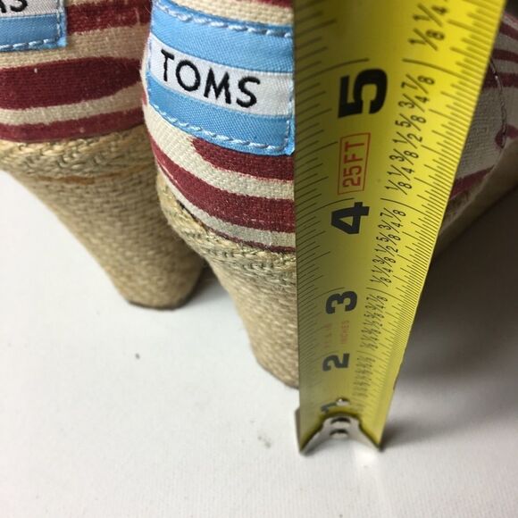 Toms open toe Espadrille wedge sandals size 10W - Picture 5 of 9